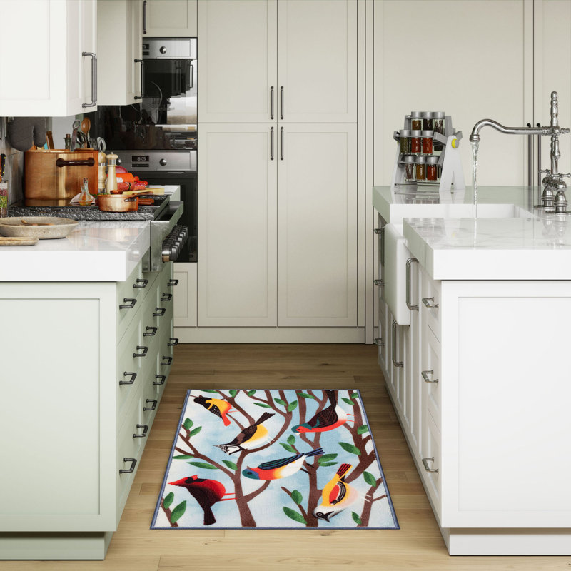 Tapis d'intérieur Balham Birds And Branches, Rectangle 2 pi 4 po x 3 pi 11 po