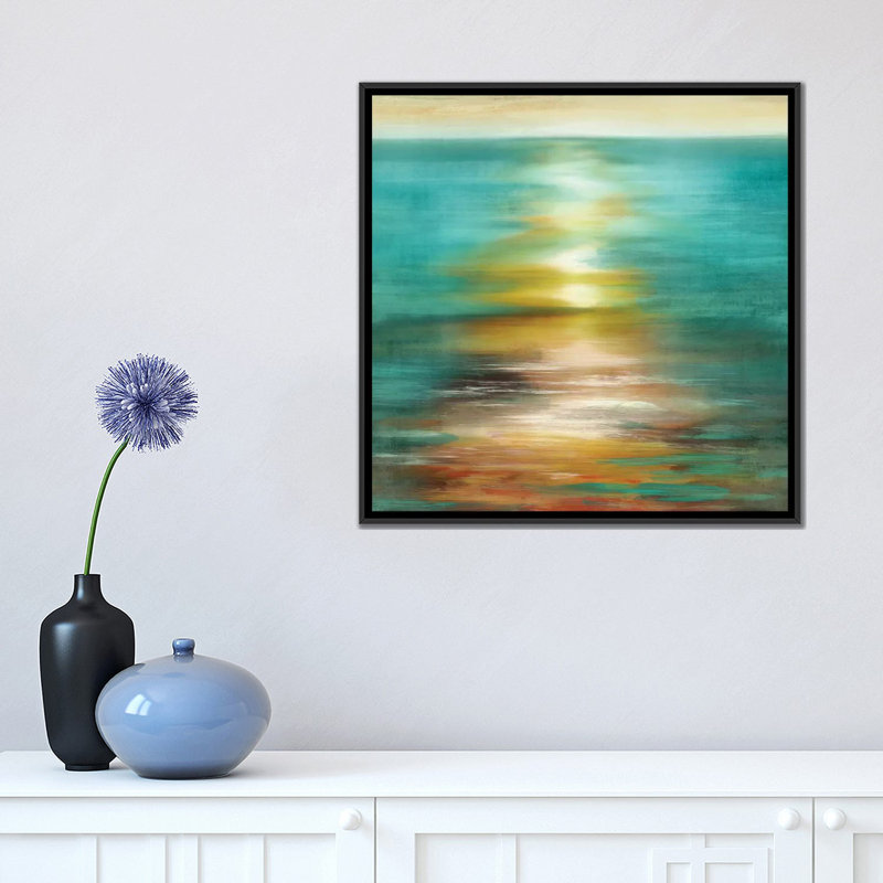 « under brilliance », reproduction sur toile, H 18 po x l 18 po x P 1,5 po, Pas de tapis, Toile avec cadre noir