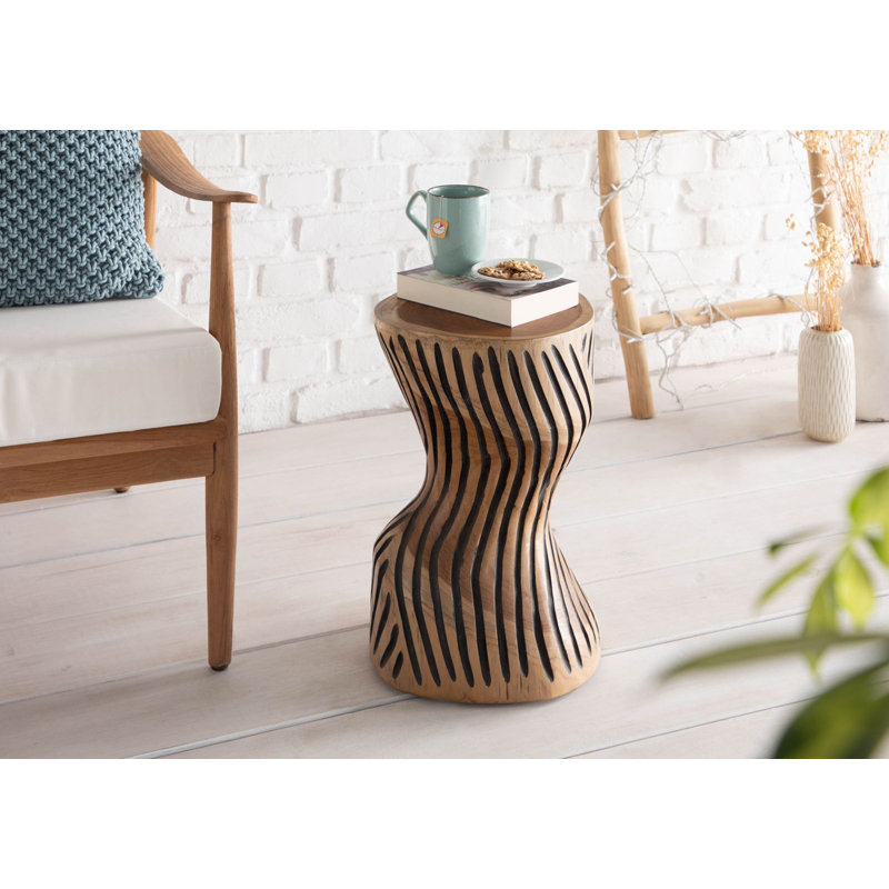 Unika Solid Wood Accent Stool
