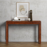 NTC Flow Modern Wooden Rectangle Console Table with Hidden Drawer – Waterproof & Heat Resistant