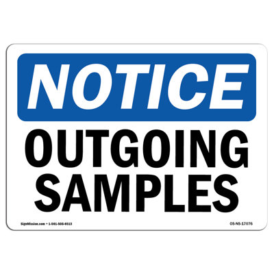 Outgoing Samples Aluminum Sign 18 x 24