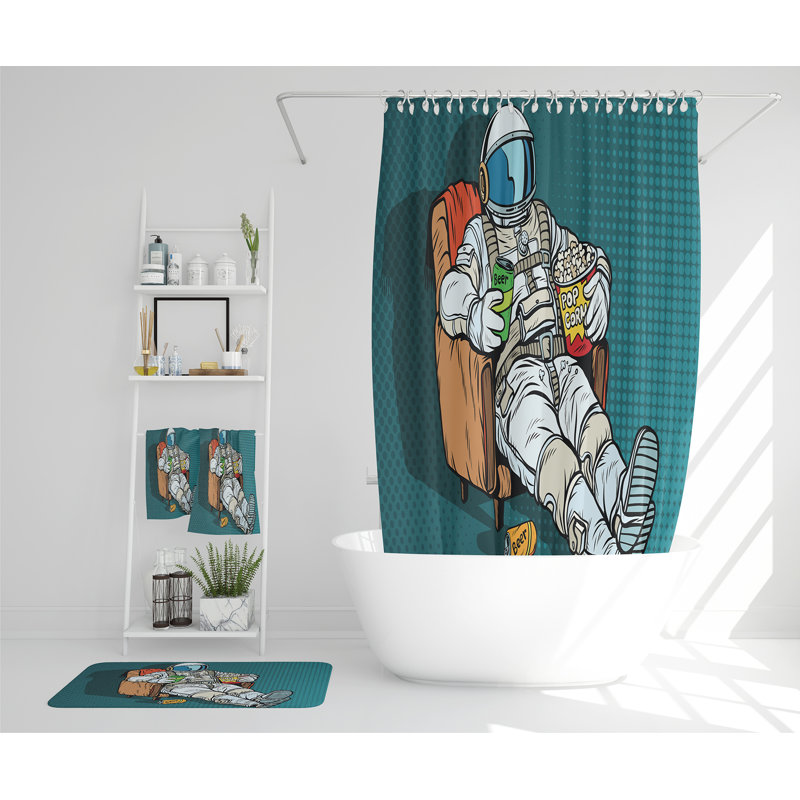 Nazma Polyester Shower Curtain Set