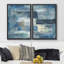 «Grunge Abstract Paint Effect», impression sur toile bleu marine-87607518-87607520