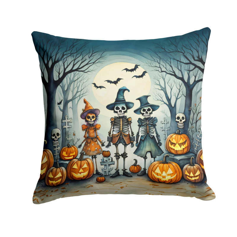 More Spooky Halloween Other/No Pattern Polyester Indoor/Outdoor Throw Pillow, 14 " x 14