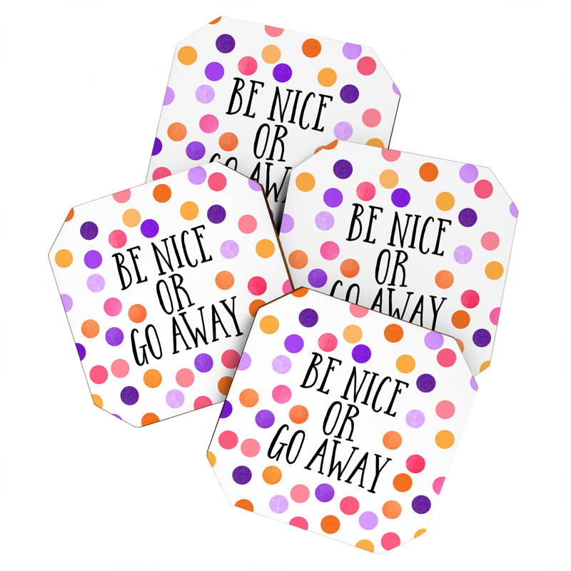 Sous-verre elisabeth fredriksson be nice ou be away