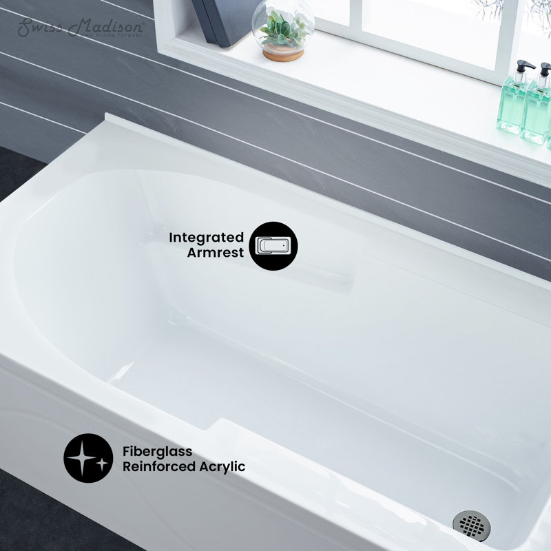 Baignoire de coin en ivoire Ivy 54 x 30 Ivy