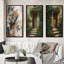 «Brown and Green Nature's Front Door Greeting», 3 pièces sur toile-1234225494-1234225515