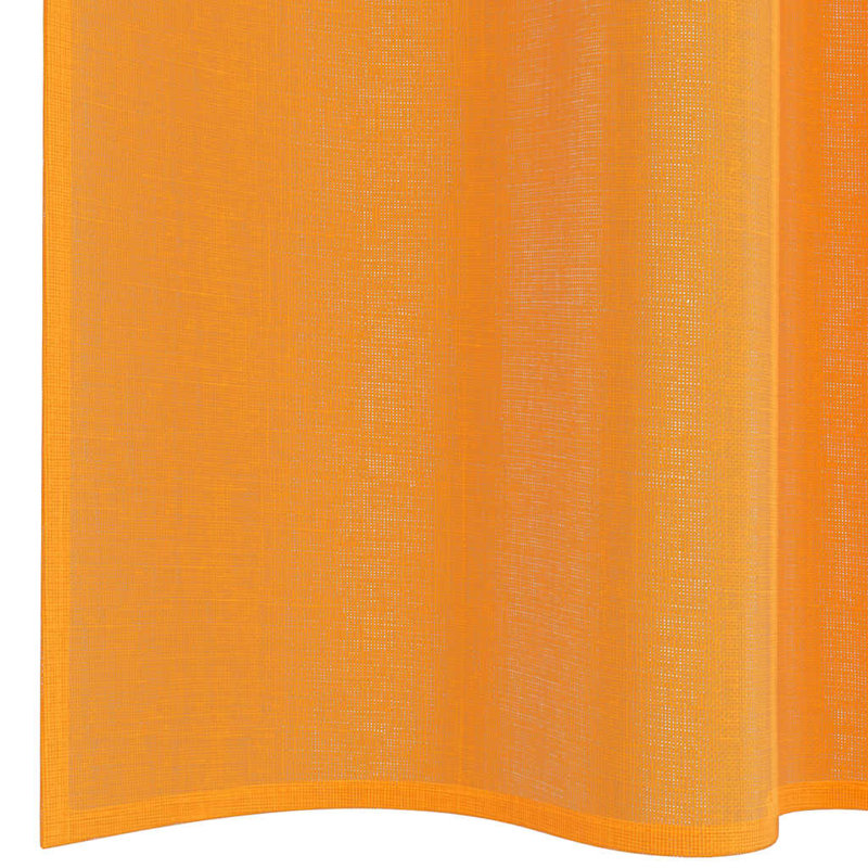 Voile Curtains With Tab Top 2 Pcs, 140cm Width x 245cm Drop, Orange