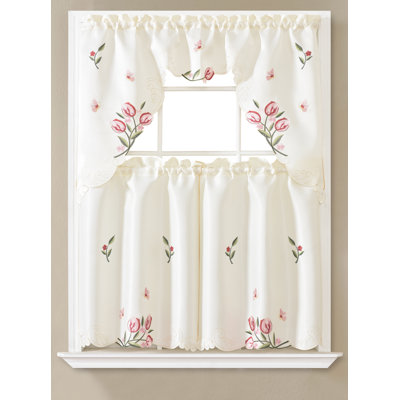 Sholanda Floral Swag Kitchen Curtain