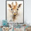 «Minimalisme», girafe beige sur toile