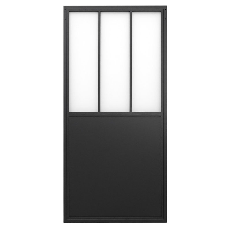 Leroux Metal Sliding Door, 210cm H x 90cm W x 3cm D