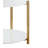 Daveigh White High Gloss & Gold Finish End Table