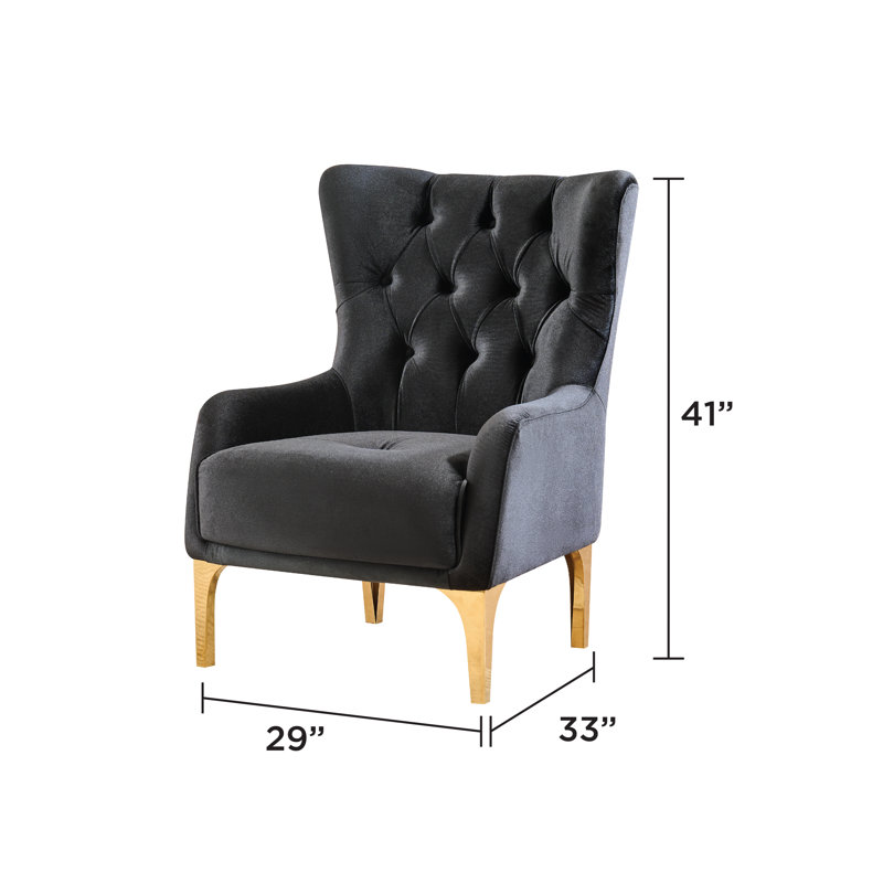 Chaise avec accoudoirs rembourrés Keivin, Noir