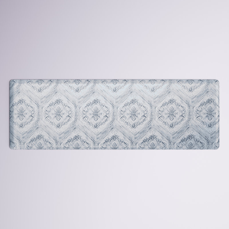 Aleana Damask Water Resistant Anti-Fatigue Kitchen Mat, Rectangle 20" W x 60 " L