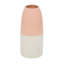 Ensemble de 2 vases de table en céramique 2 po blanc / rose Sven