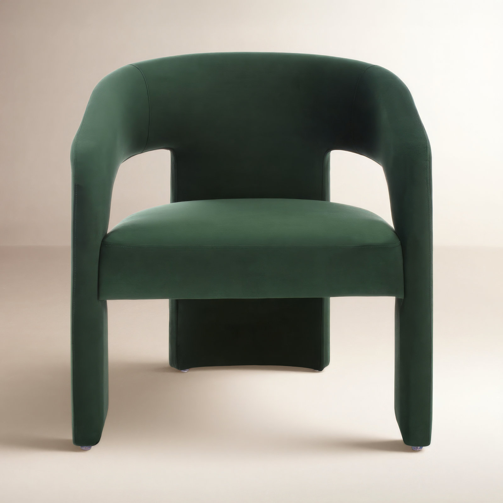 Ashlyn 28.5" W Upholstered Armchair, Forest Green Velvet