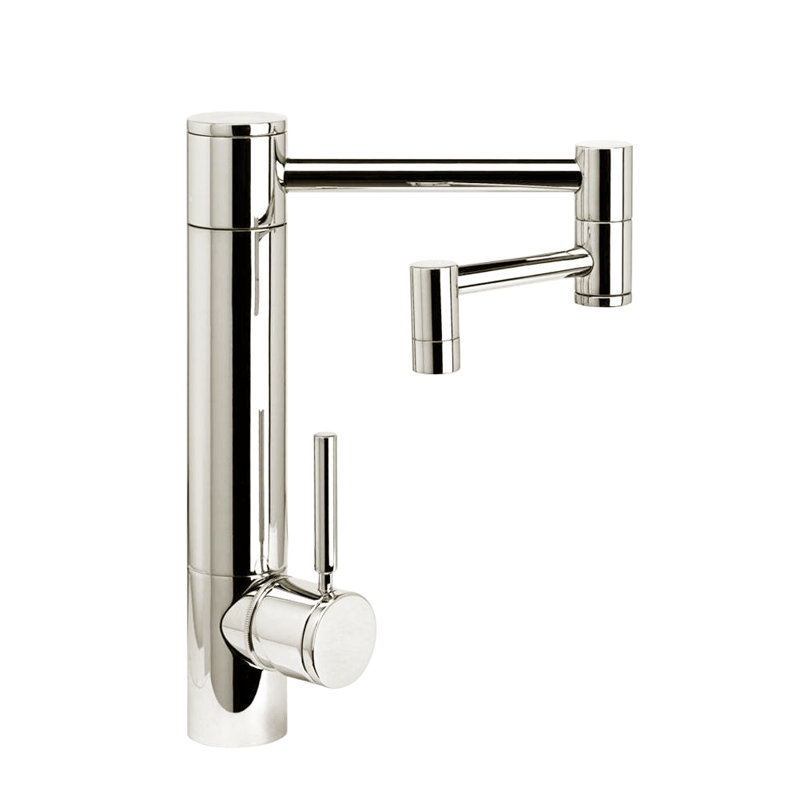 Hunley Kitchen Faucet - 12" Articulated Spout, Distressed American Bronze