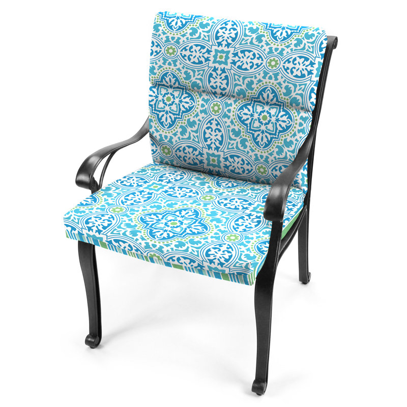 22" x 44" Outdoor Chair Cushion with Ties and Loop