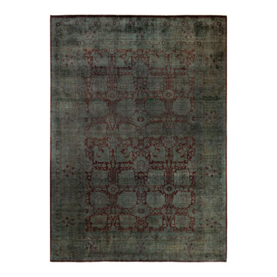 Xinran One-of-a-Kind 9' 0" X 12' 6" New Age Wool Area Rug Gray
