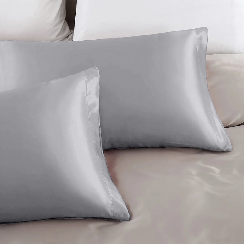 Satin Standard Sham, Silver