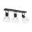 3 - Light Adjustable Seeded Glass Linear Dome Semi Flush Mount