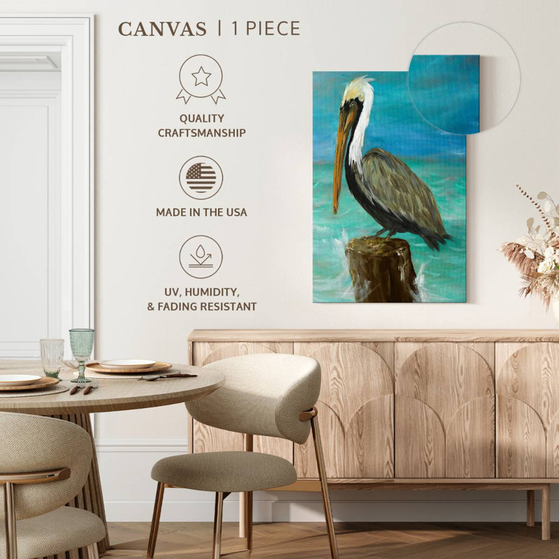 Brampt Single Pelican On Post, 24" H x 16" W