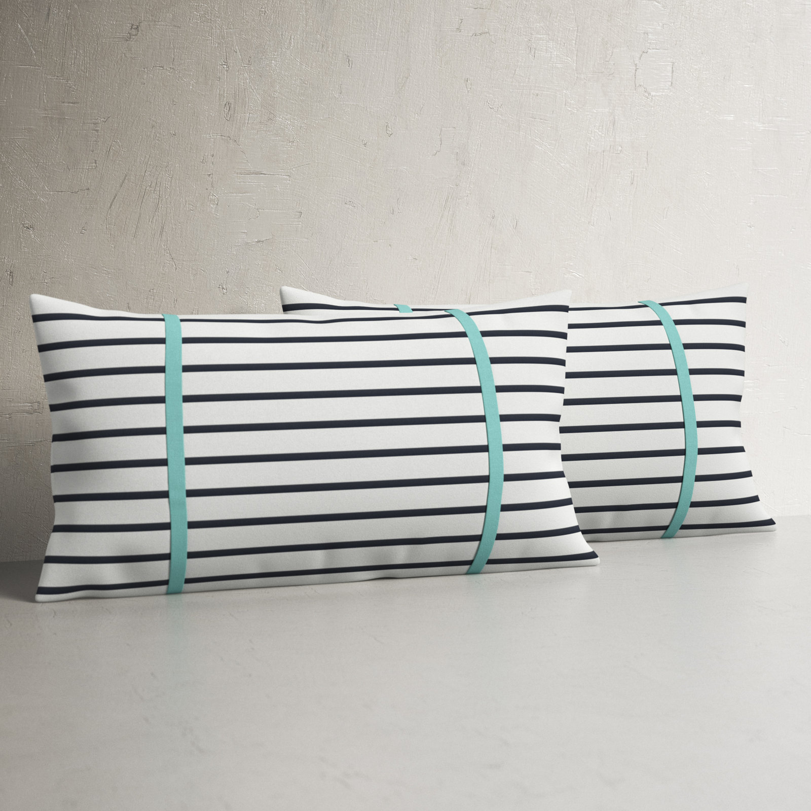 Stonebrook Sunbrella® Lumbar Throw Pillow, 12" x 24", Aruba Blue