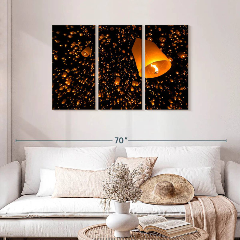Rorry Lanterns In The Sky, 28" H x 45" W