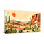 Paysage et nature Paysage désertique avec cactus et montagnes-1609249762