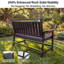 Banc d'extérieur en PEHD - Banc de terrasse/porche résistant aux intempéries, capacité de 254 kg-133996263
