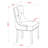 7 Piece Modern Dining Table Set Consist of a Rectangle Wooden Table with X-Legs and 6 Light Beige Linen Fabric Upholstered Chairs, Wire brushed Black-587629896-587629911