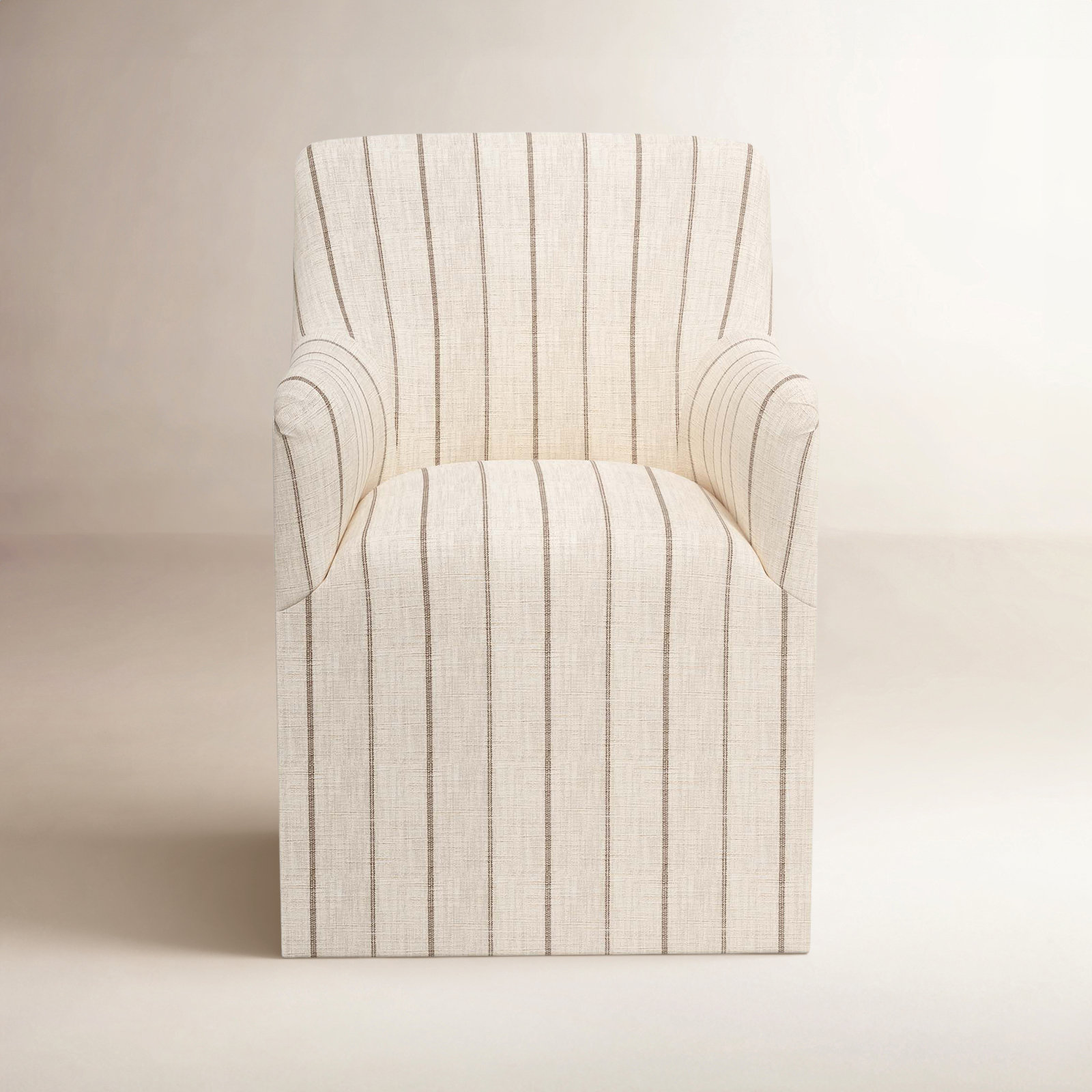 Howth Dining Armchair, Fritz Charcoal Stripe
