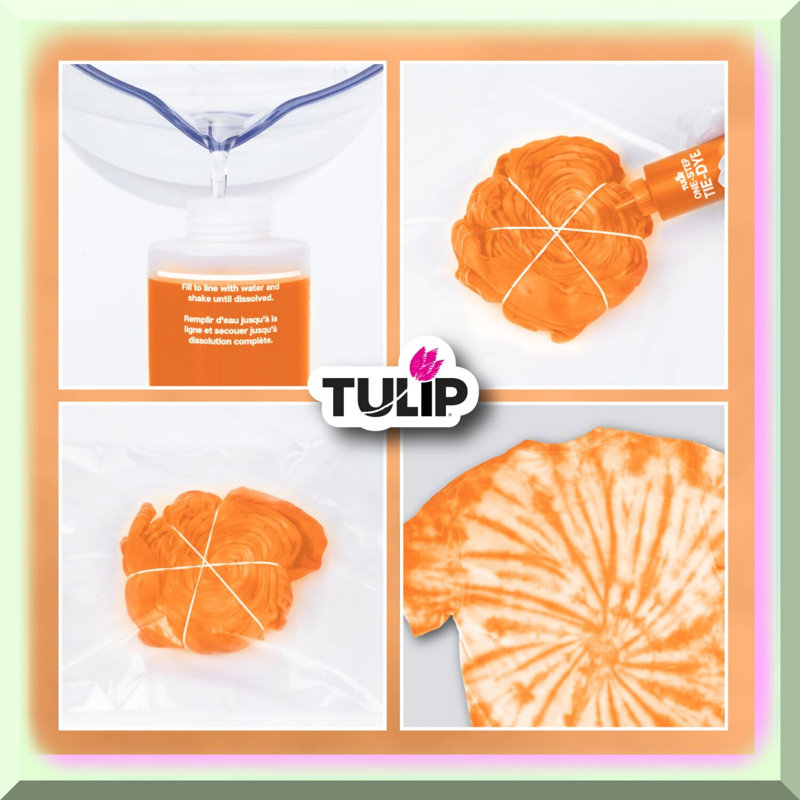 Vibrant Orange Fabric Dye Kit