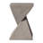 Analu Modern Fiberstone Side Table with Twisted Pedestal Design, Square Top Accent Table for Indoor Outdoor Use-145314912