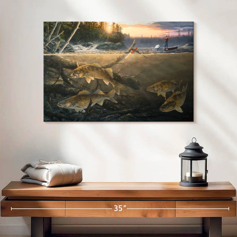 Brampt Walleye In The Wood, 16" H x 24" W