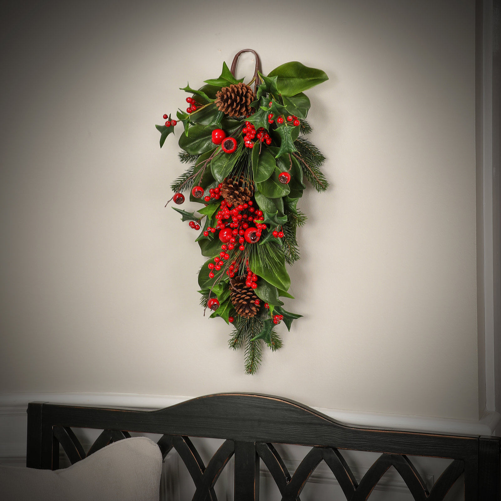13" Berry Christmas Swag