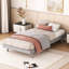 Cadre de lit flottant moderne gris simple avec matériaux de couleur une apparence élégante-754763048-754763050