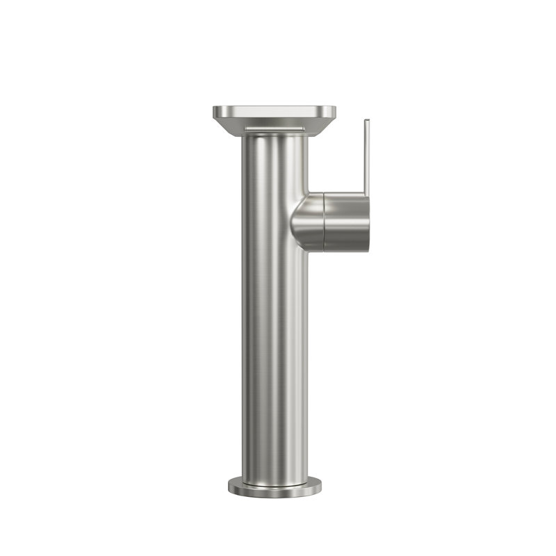 Robinet pour salle de bain à poignée simple, Nickel brossé