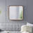 Square Mirror with Wood Frame