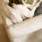Peta 104" Deep Seat Cloud Sofa, Down-Filled Sand Chenille Curved Petal Arm Couch, Seats 3 for Living Room-2090892007