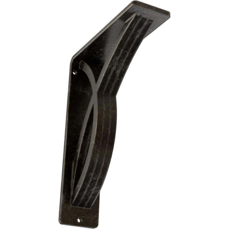 Support en fer forgé Miller, Argenté antique chaleureux, H 8 po x l 2 po x P 5,5 po