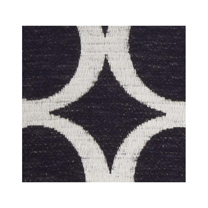 Broward Feathers Geometric Cushion with Filling, 45cm H x 45cm W x 15cm D, Black