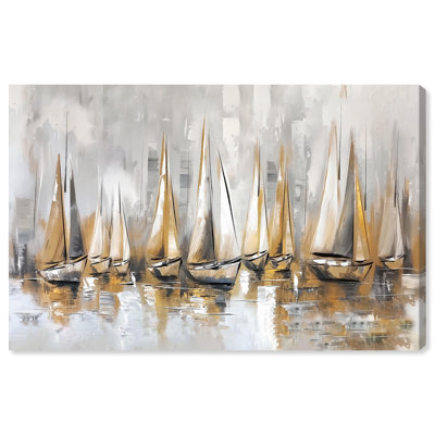 Toile dorée II, art côtier classique par Art Remedy