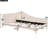 Twin Daybed With Headboard & Armrest, Beige Linen - , Stylish, Space Upholstered Frame, Soft Texture, Homey-1624316046-1624316044
