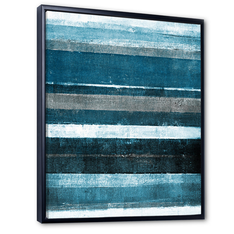 Art moderne gris et bleu II 2FL47788, Noir, H 20 po x l 12 po x P 1 po
