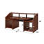 Bureau de musique avec gestion des câbles et rangement dédié