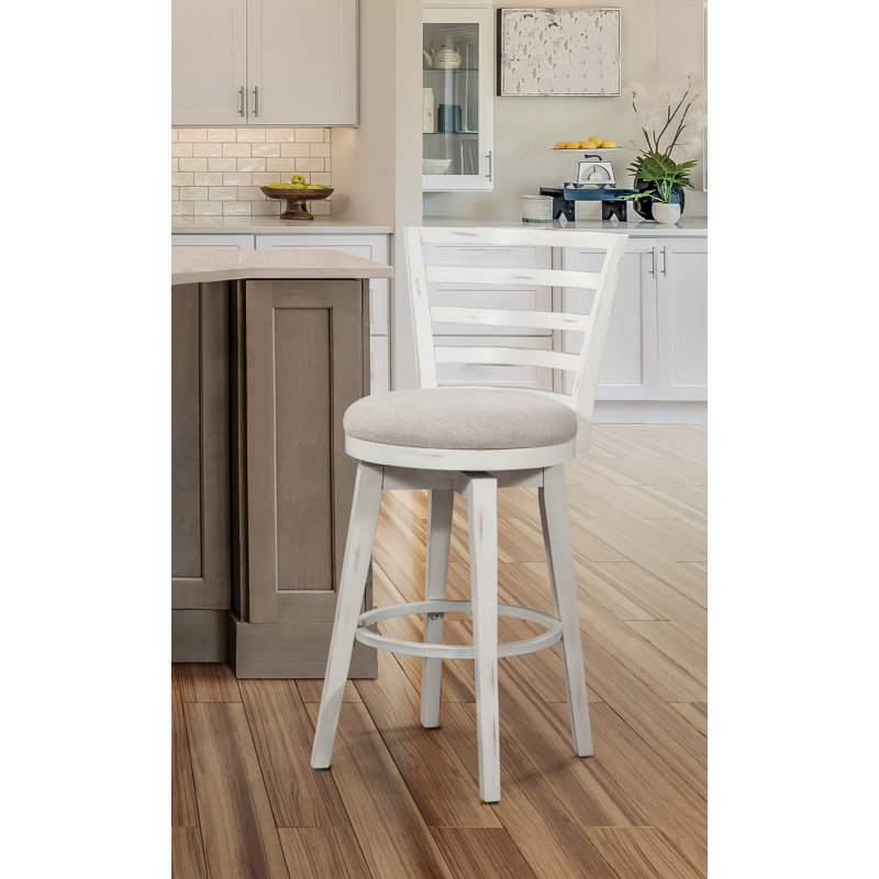 Meadowbrook Counter Height Swivel Stool, Bar Stool (30" Seat Height), Whitewash