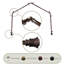Tringle à rideaux simple en métal et fenêtre réglable en résine de 0,81 po Danery-1851031027-1828946870