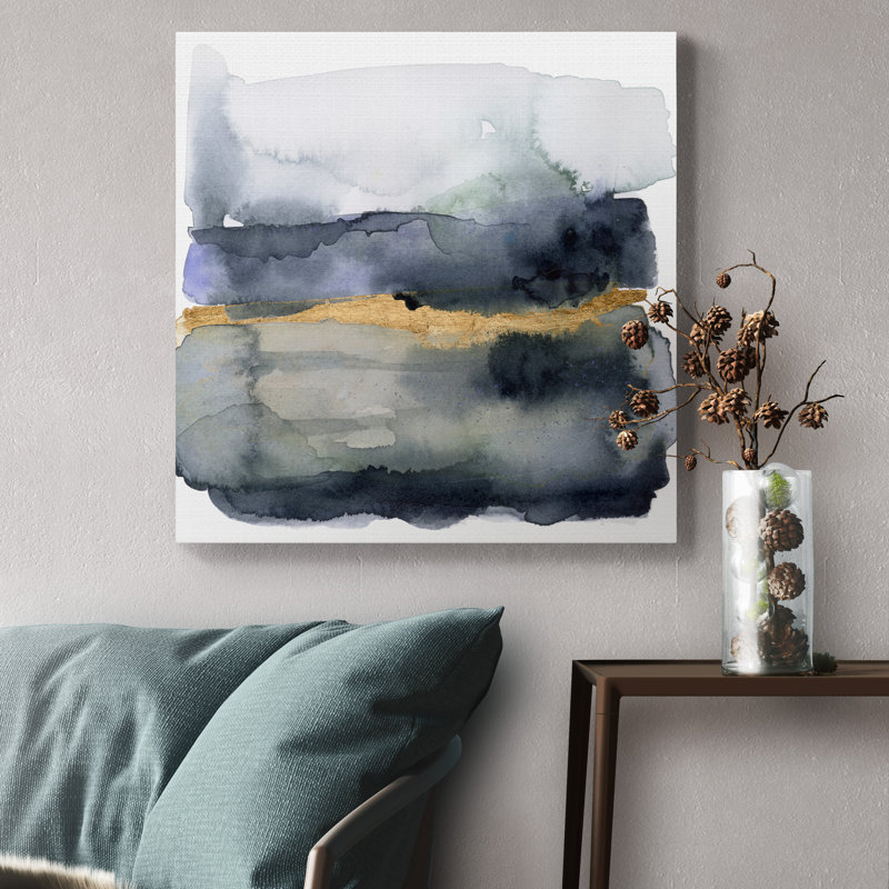 «Golden Indigo I», reproduction sur toile tendue, H 24 po x l 24 po x P 1 po