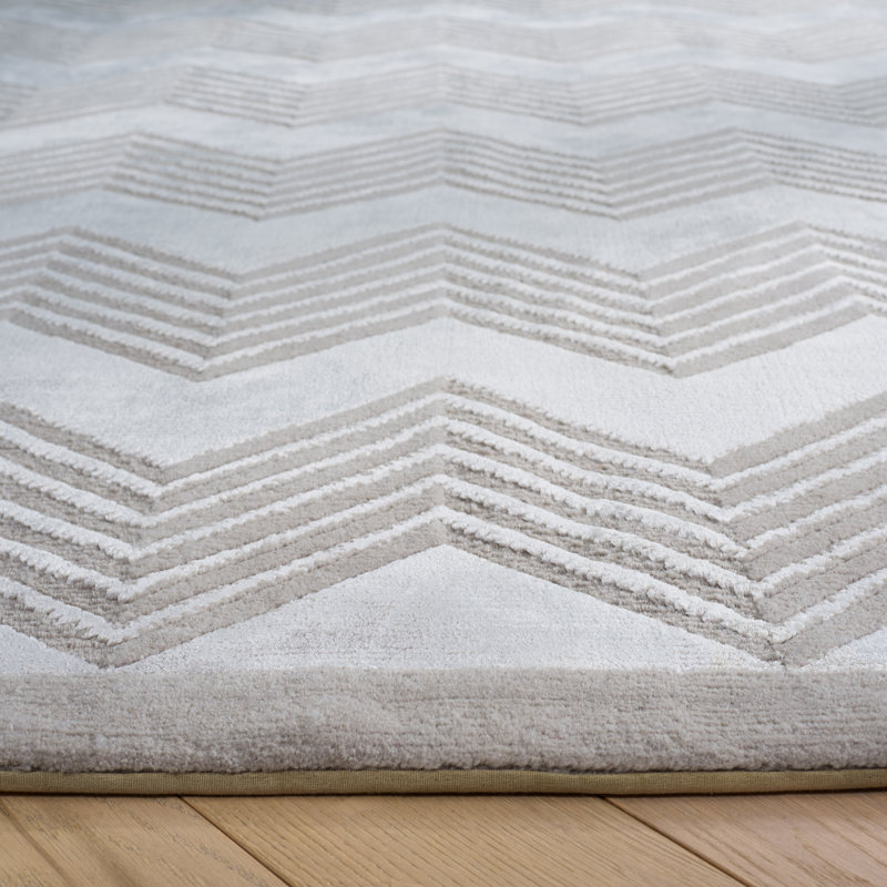 Ralph Lauren Monroe Chevron Wool, Viscose Chevron Rug, Rectangle 8' x 10'